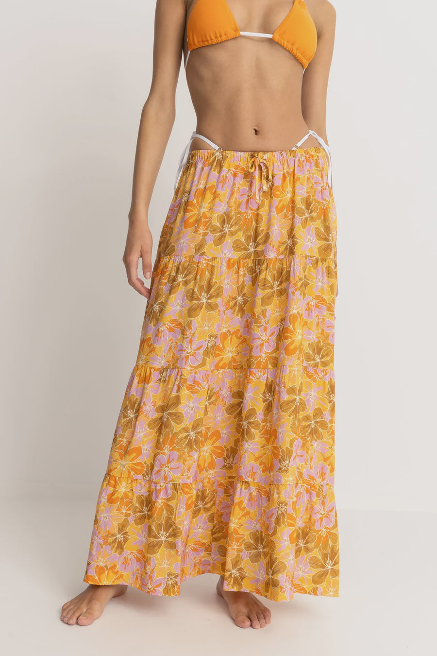 Mahana Floral Tiered Maxi Skirt