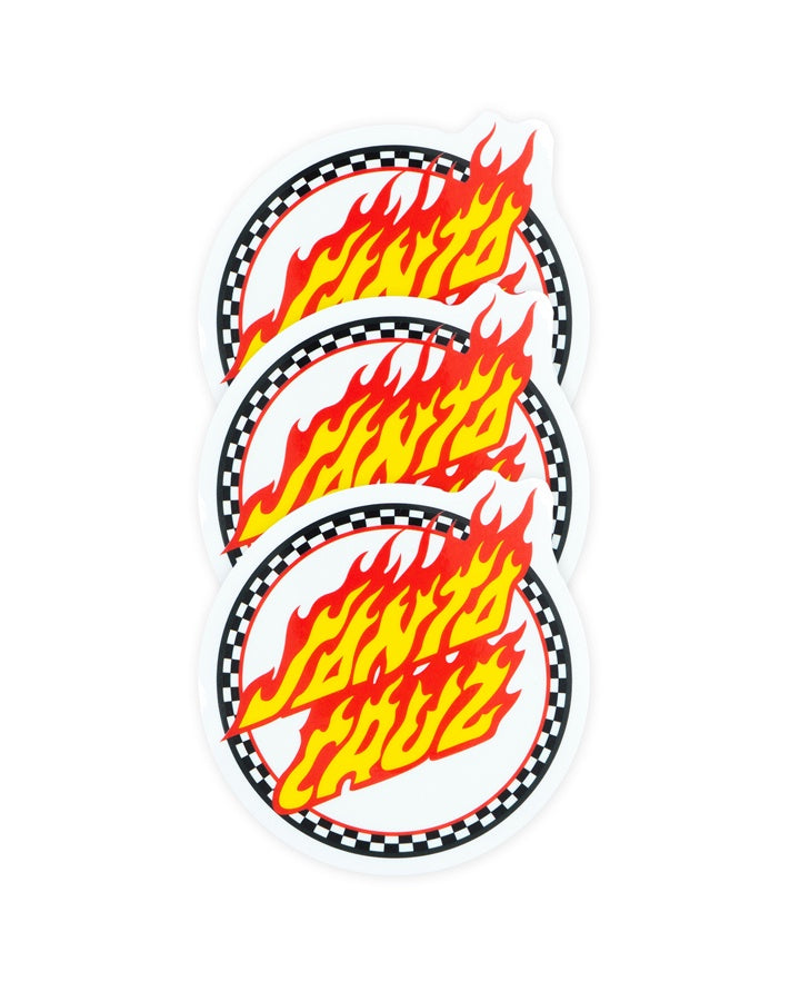 Checked Ringed Flamed Dot Sticker