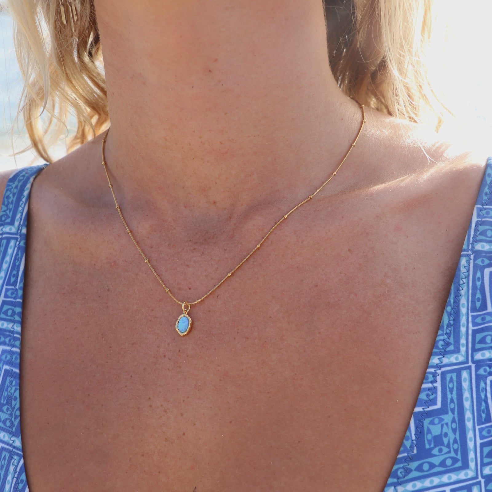 Ariel Blue Opal Necklace