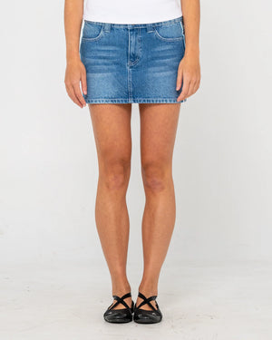 Flip Mommy Low Rise Mini Denim Skirt