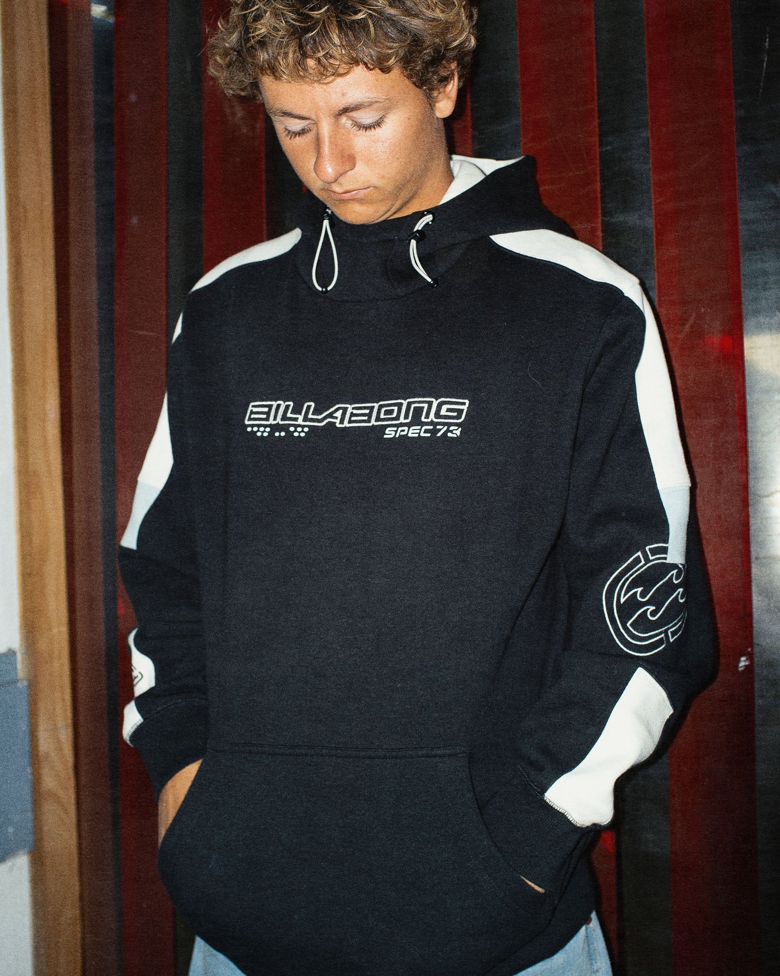 Mens Spec 73 Pop Mock Pullover Hoodie