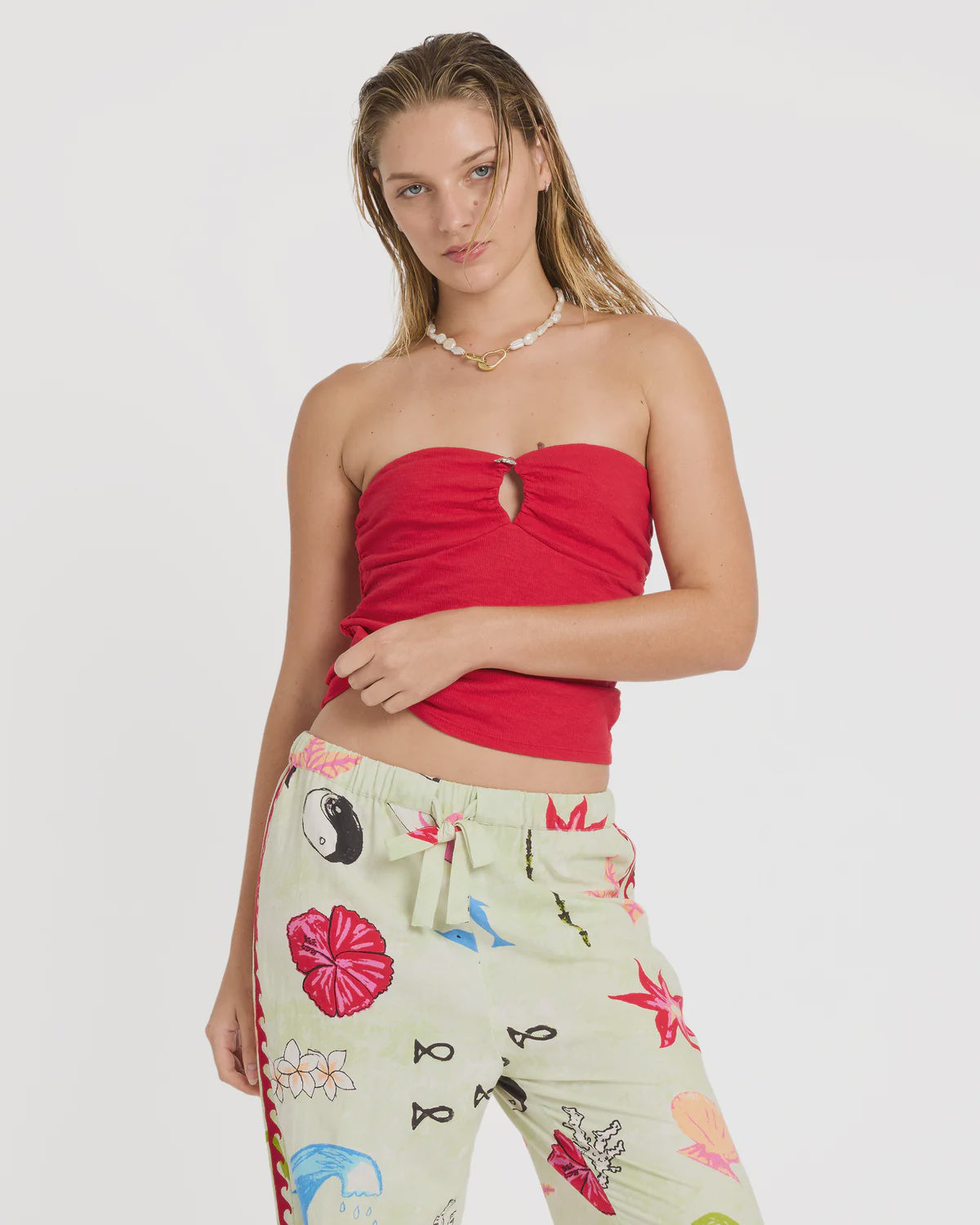 Womens Lottie Hall Splasher Knit Tube Top