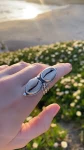 Cowrie Shell Double Ring