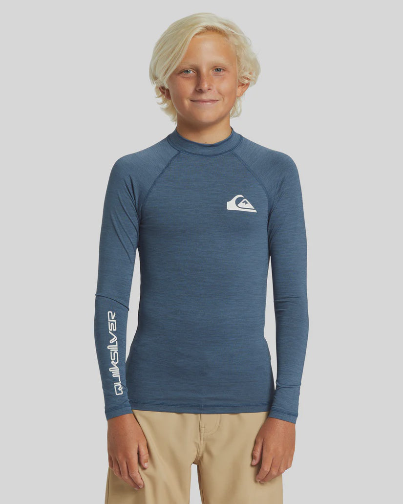 Boys 4-16 Everyday Solid Long Sleeves UPF 50 Surf T-shirt