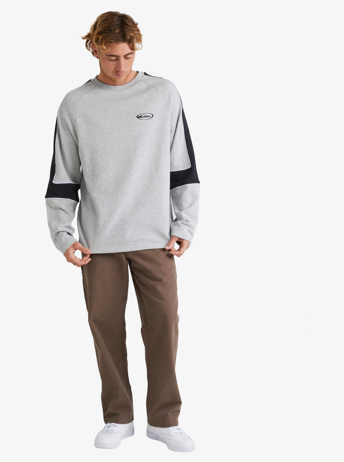 Mens Saturn Panel Crew Sweatshirt