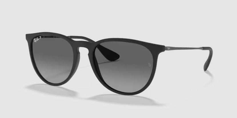 Erika - Rubber Black Frame Light Grey Gradient Lenses