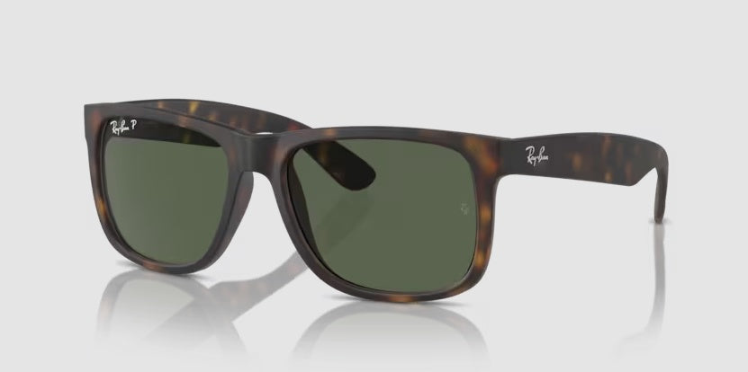 Justin Classic - Rubber Havana Frame Dark Green Lenses