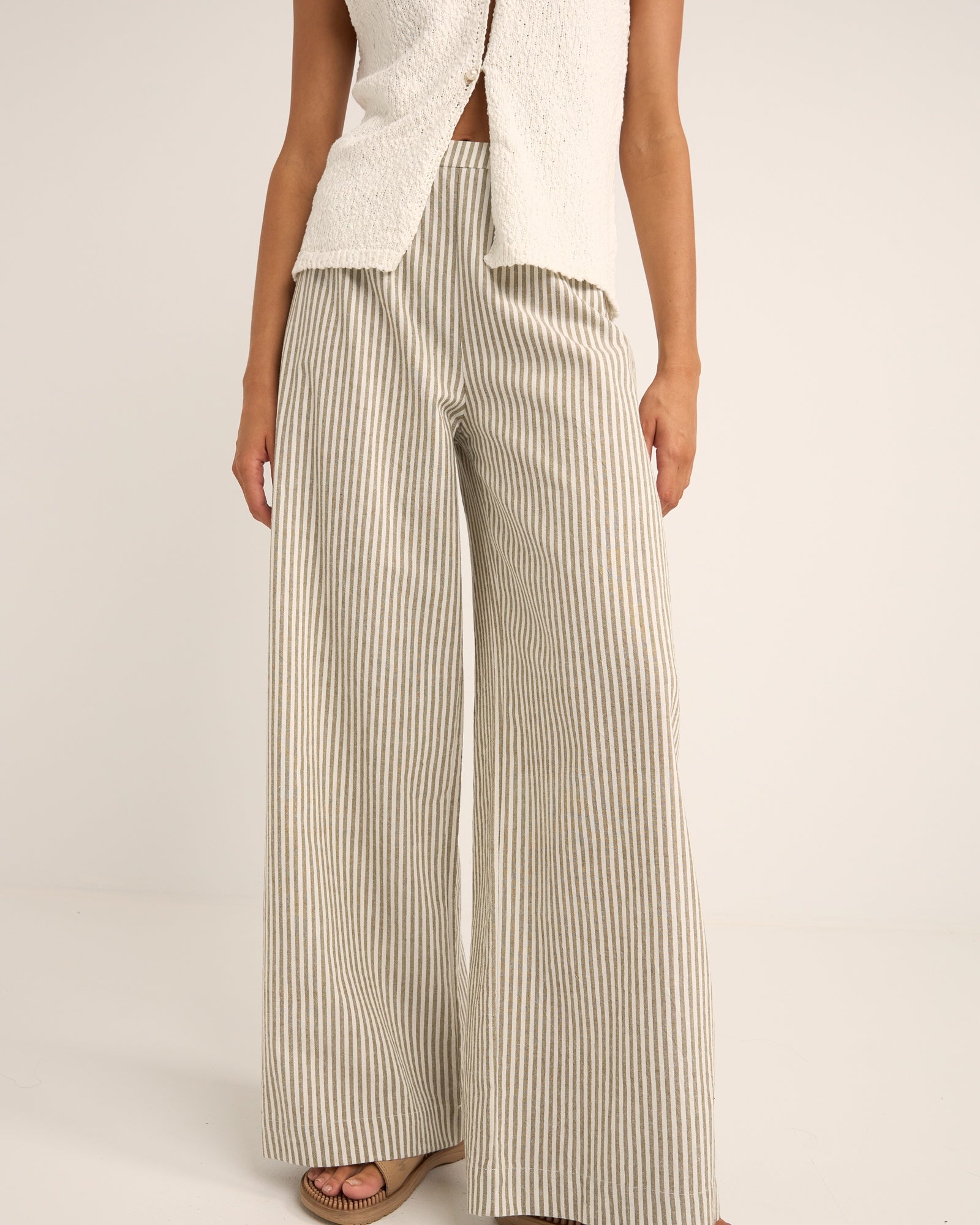Valley Stripe Wide Leg Pant