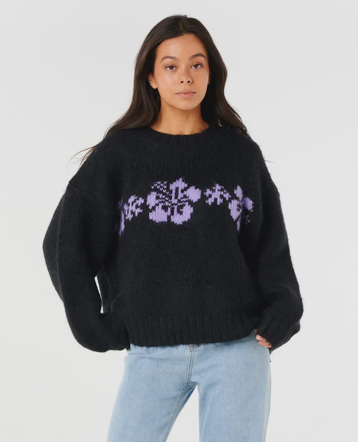 Cala Nights Hibiscus Knit Crew