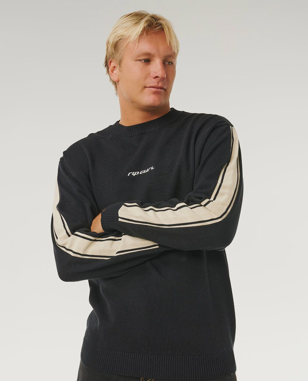 Inner Visions Stripe Knit Crew