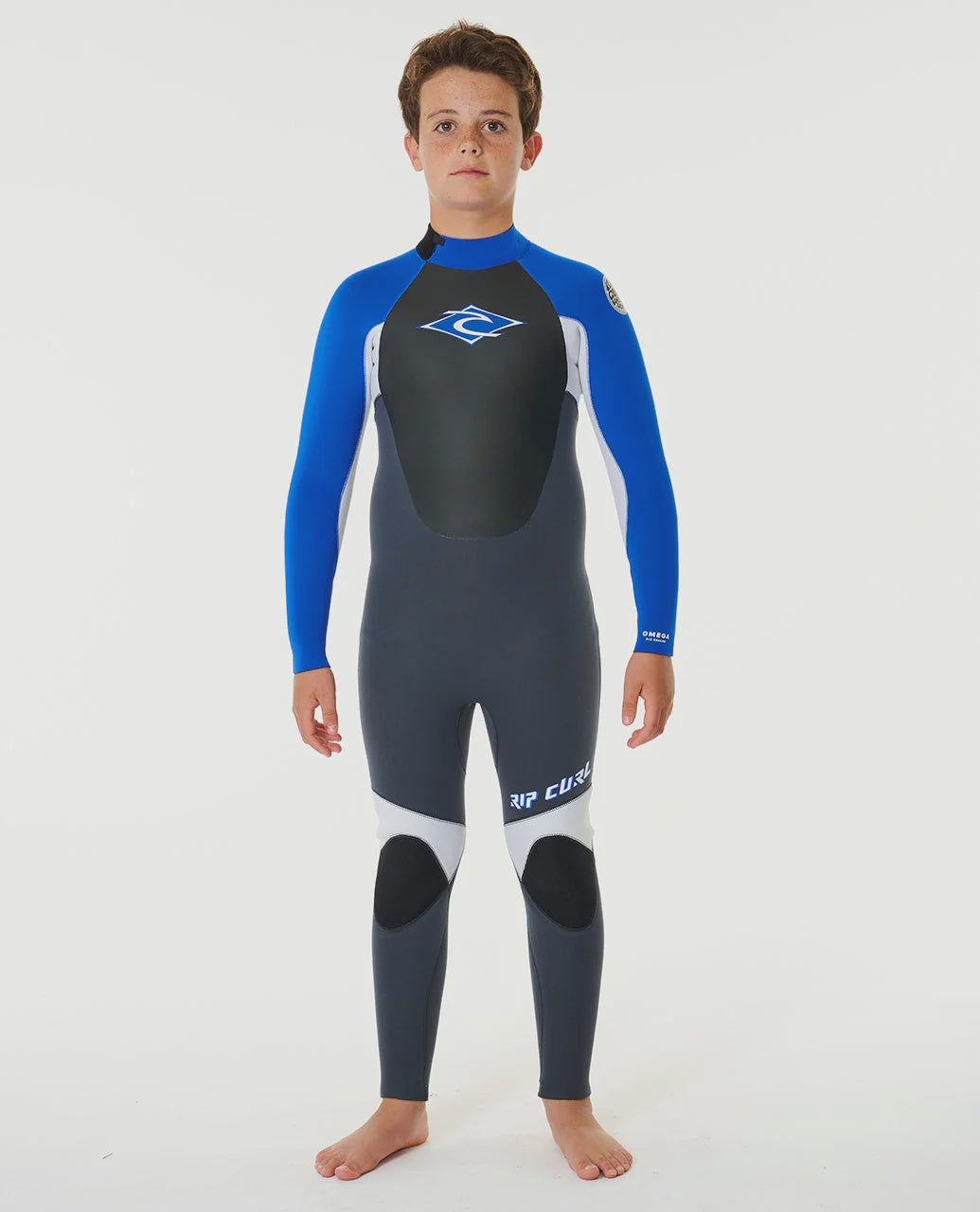Boys Omega 3/2 Back Zip Wetsuit Steamer