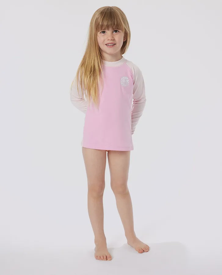 Icons UV Brushed Long Sleeve Rash Vest - Girls (1-8 years)