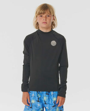 Icons UV Brushed Long Sleeve Rash Vest - Boys (8-16 years)