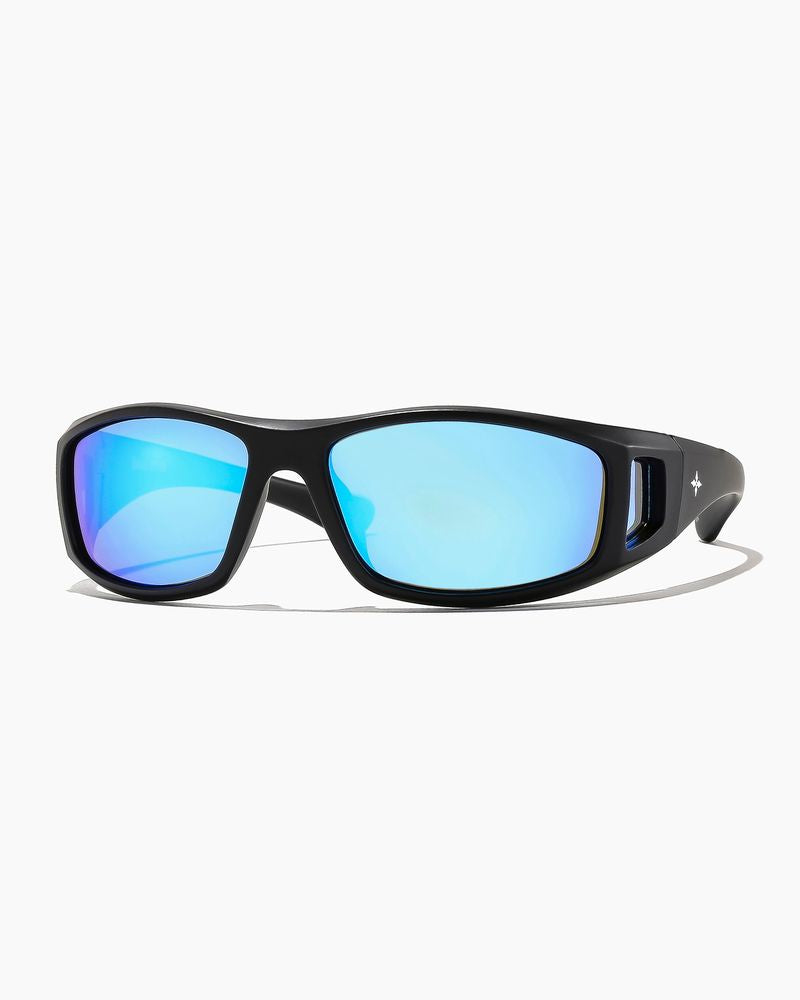 Dragster - Matte Black / Blue Reflective Polarised