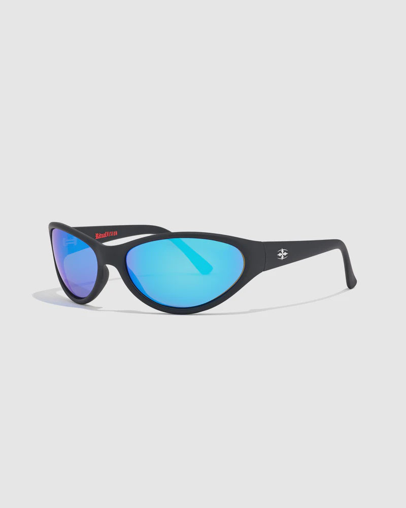 Morphine - Matte Black / Blue Reflective Polarised