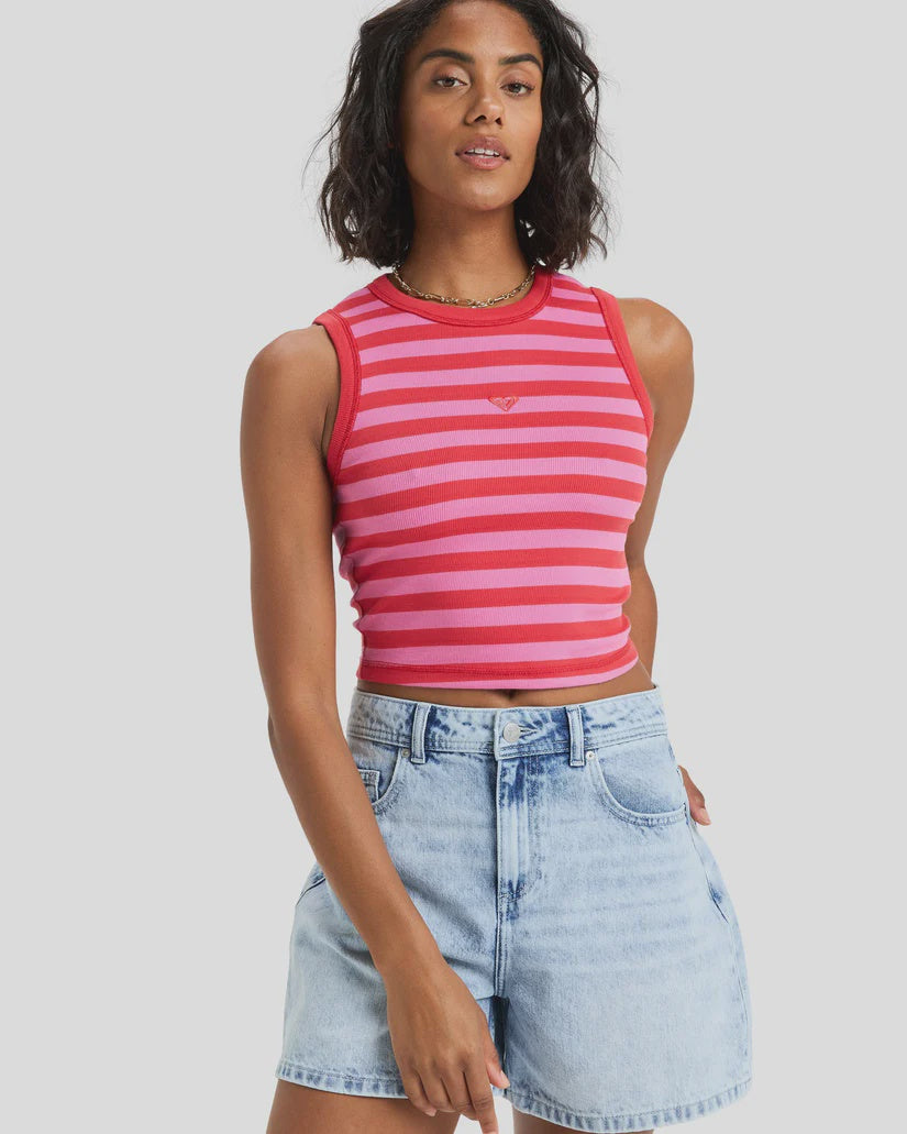 Womens Iconic Days Stripes Tank Top
