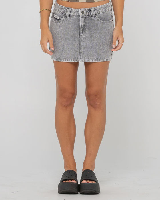 Mavericks Low Rise Mini Denim Skirt