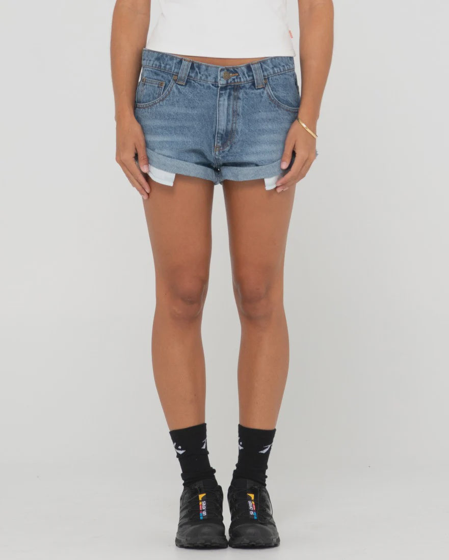 Pheonix Low Rise Mini Denim Short