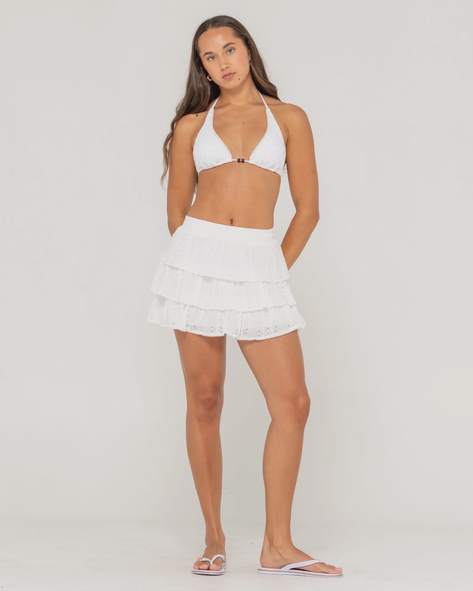 Ra Ra Rusty Ruffle Mini Skirt