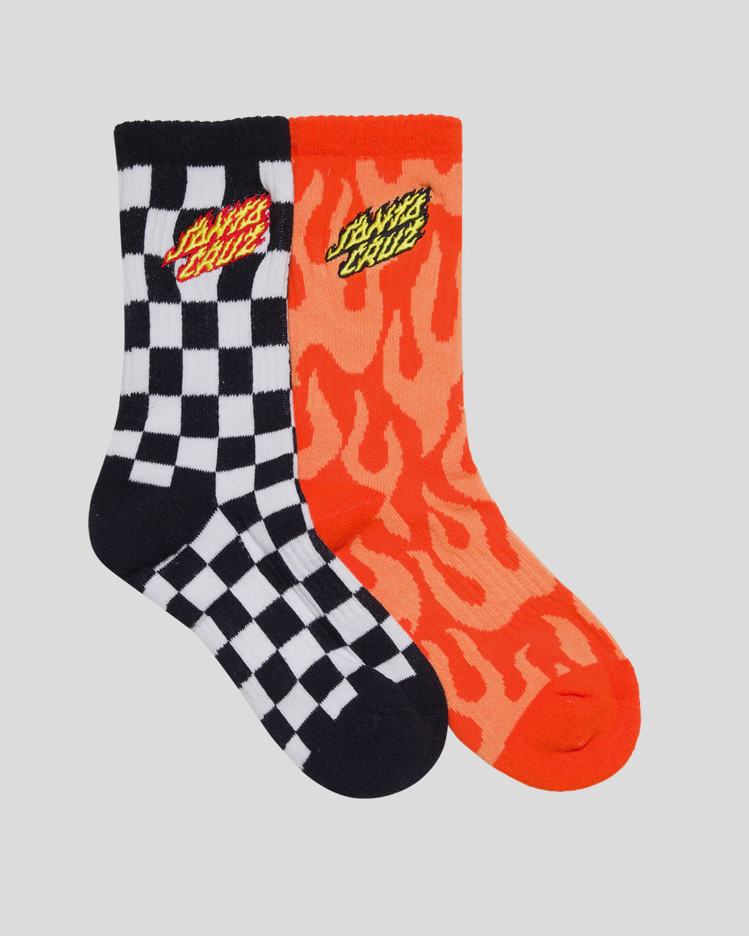 Flaming Stack Boys Crew Socks (2 Pack)