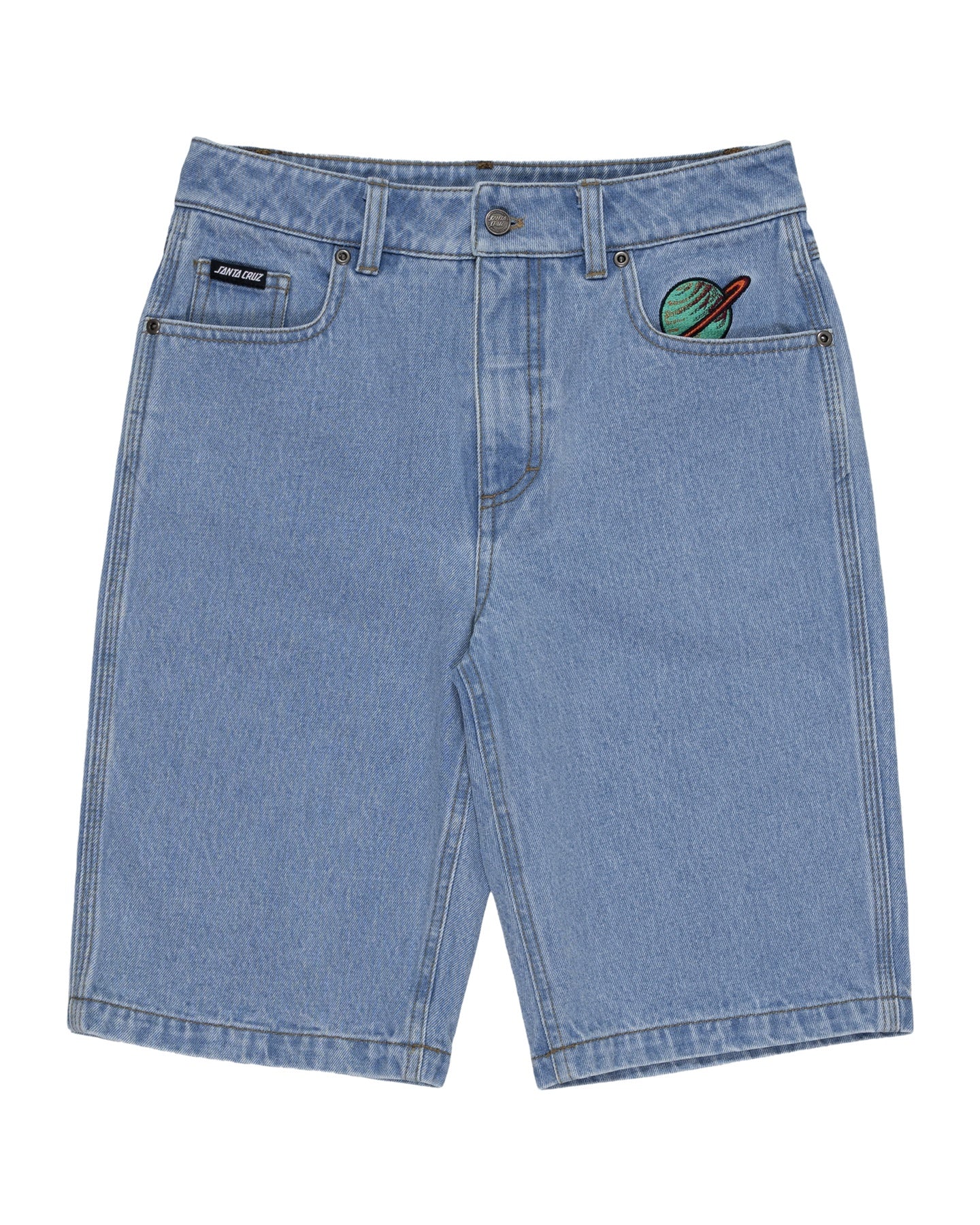 Space Rocket Stack Jean Shorts