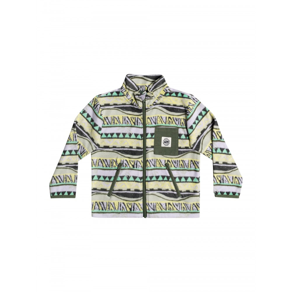 Boys Tropic Zipped High Collar Sweatshirt