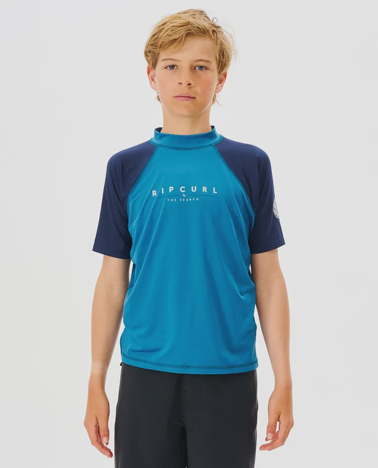 Shockwaves Short Sleeve Rash Vest - Boys
