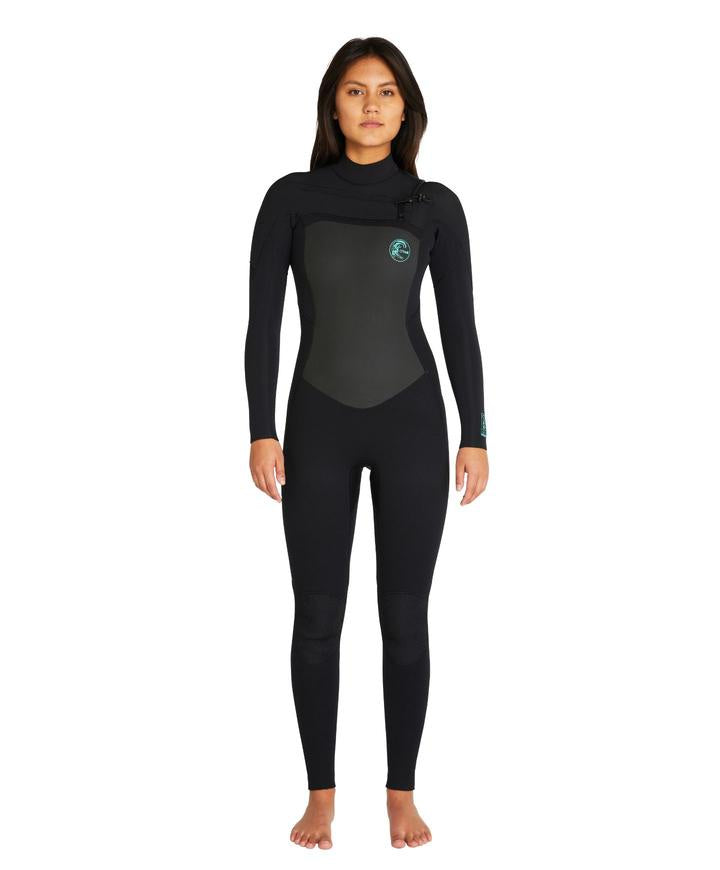 Womens Focus 4/3mm Steamer Chest Zip Sealed Wetsuit