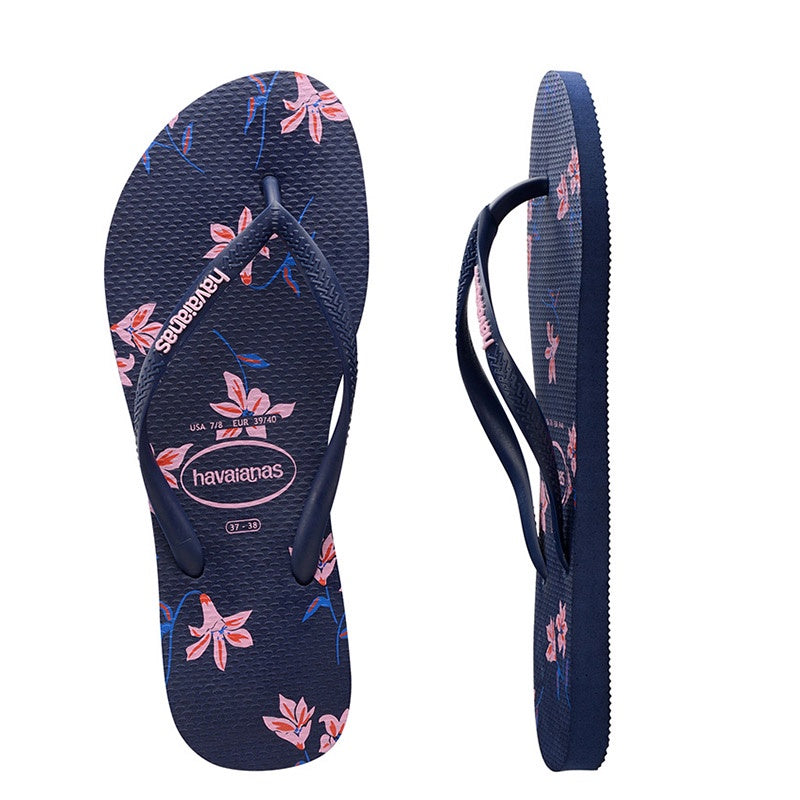 Kids Slim Floral Navy