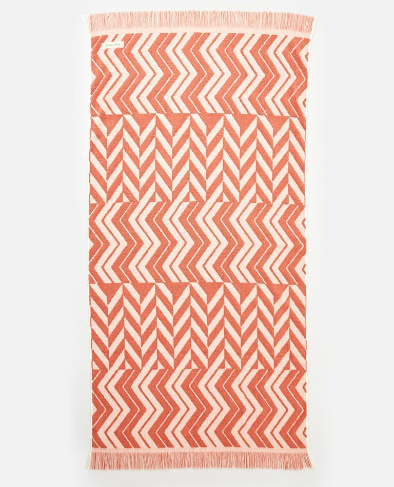 Sunset Waves Jacquard Towel