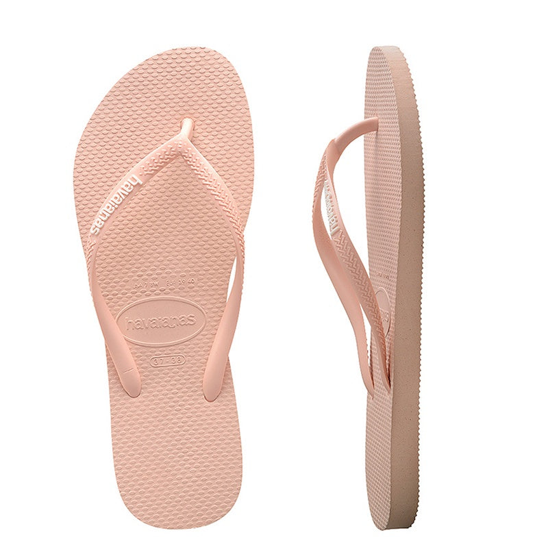 Kids Slim Metallic Ballet Rose Thongs