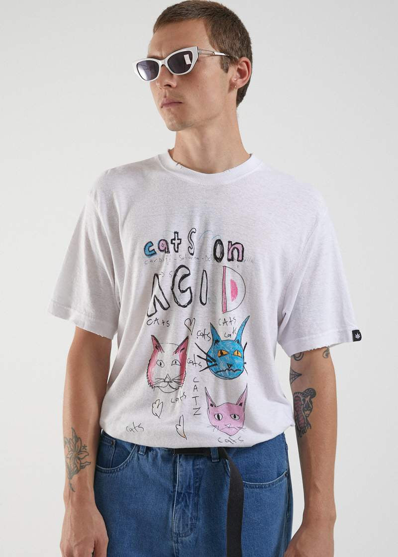 Cats On Acid - Hemp Retro Fit Tee