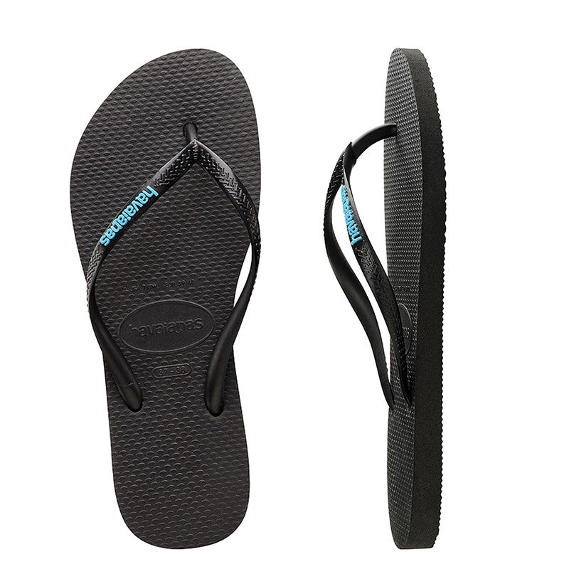Kids Slim Rubber Logo Blk/Blue