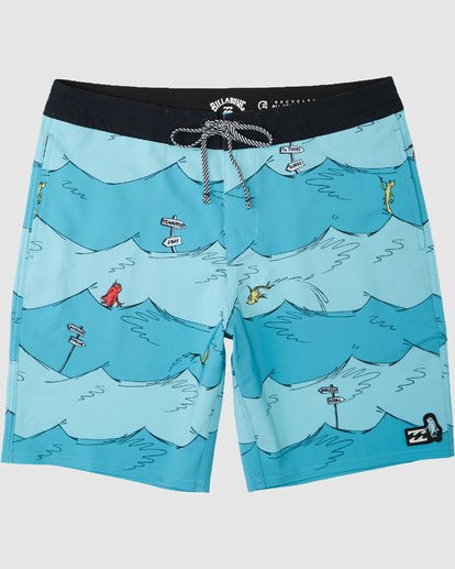 Groms One Fish Two Fish Layback Boardshort