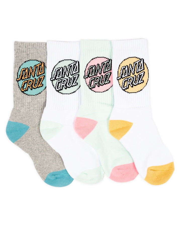 Junior Girls Pop Dot Sock - 4Pr 6 PK