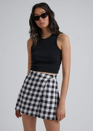 Reality - Gingham Twill Wrap Skirt