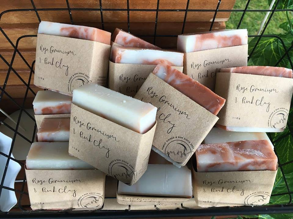 Rose Geranium & Pink Clay Soap
