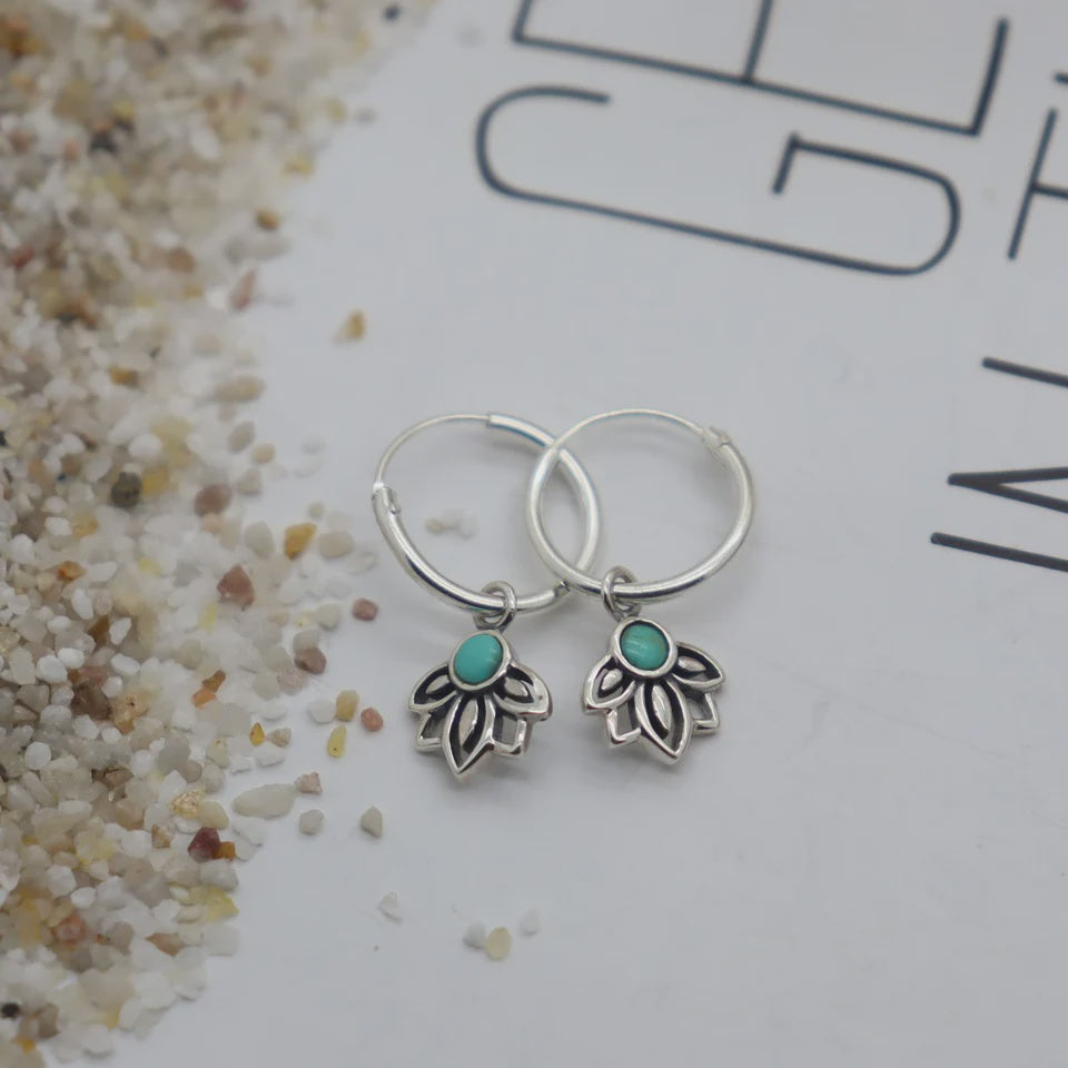 Amaya Turquoise Huggie Earring