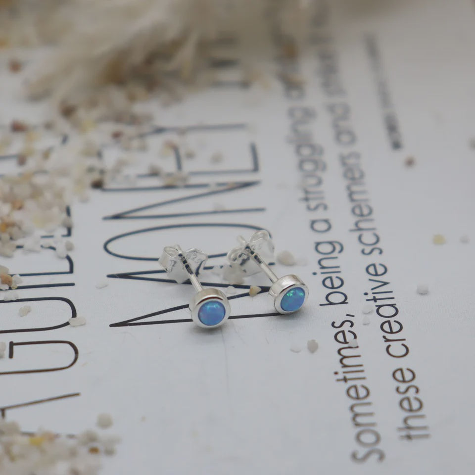 Opal Blue Studs