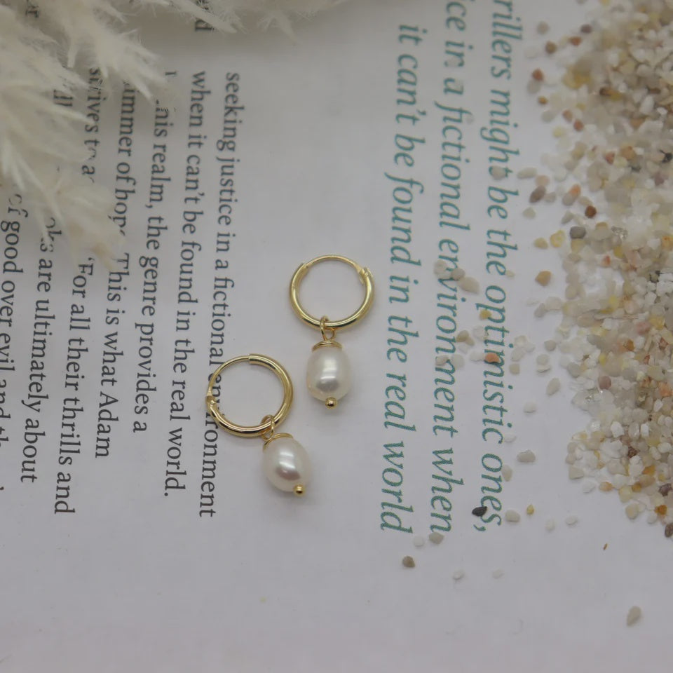 Mini Freshwater Pearl Huggies