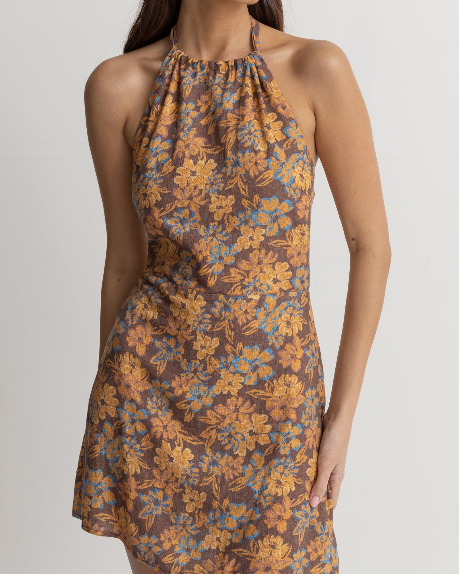 Oasis Floral Halter Mini Dress
