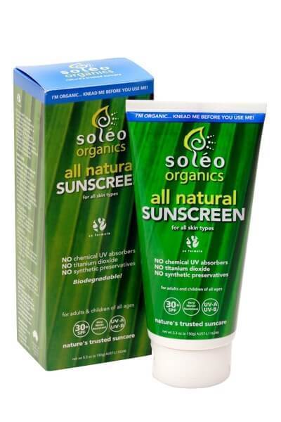 soleo organic sunscreen 150 grams