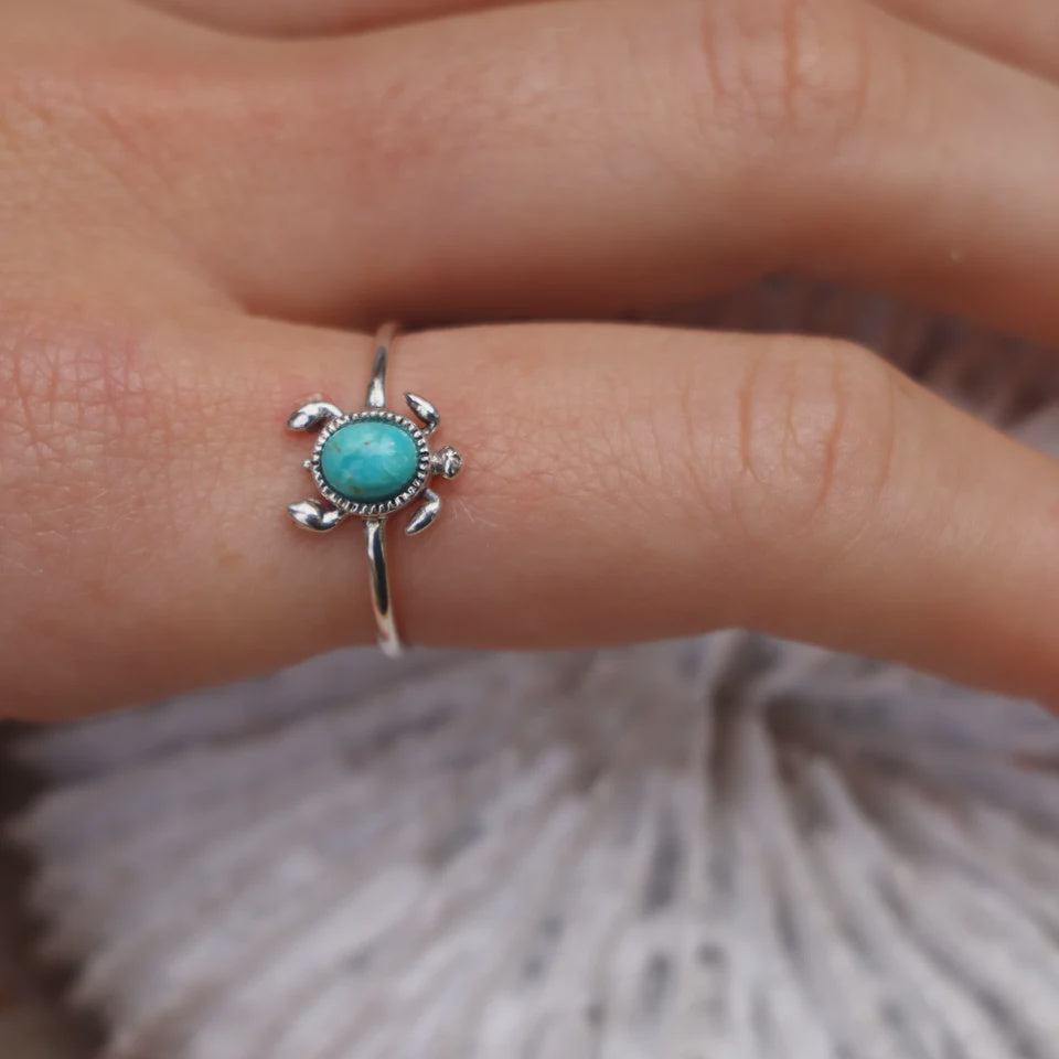 Sea Turtle Ring Turquoise