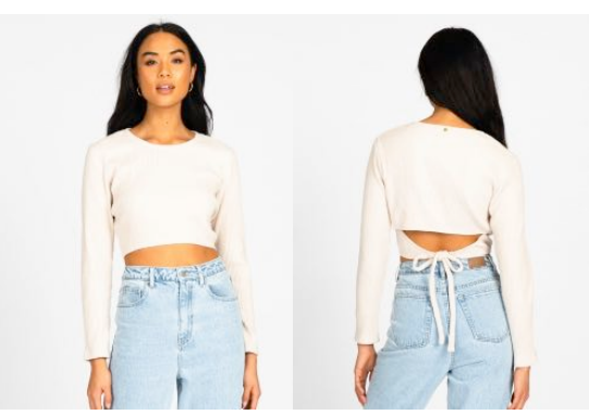 Marie Long Sleeve Rib Top