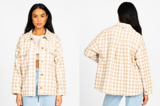 Checked Out Oversized Shirt