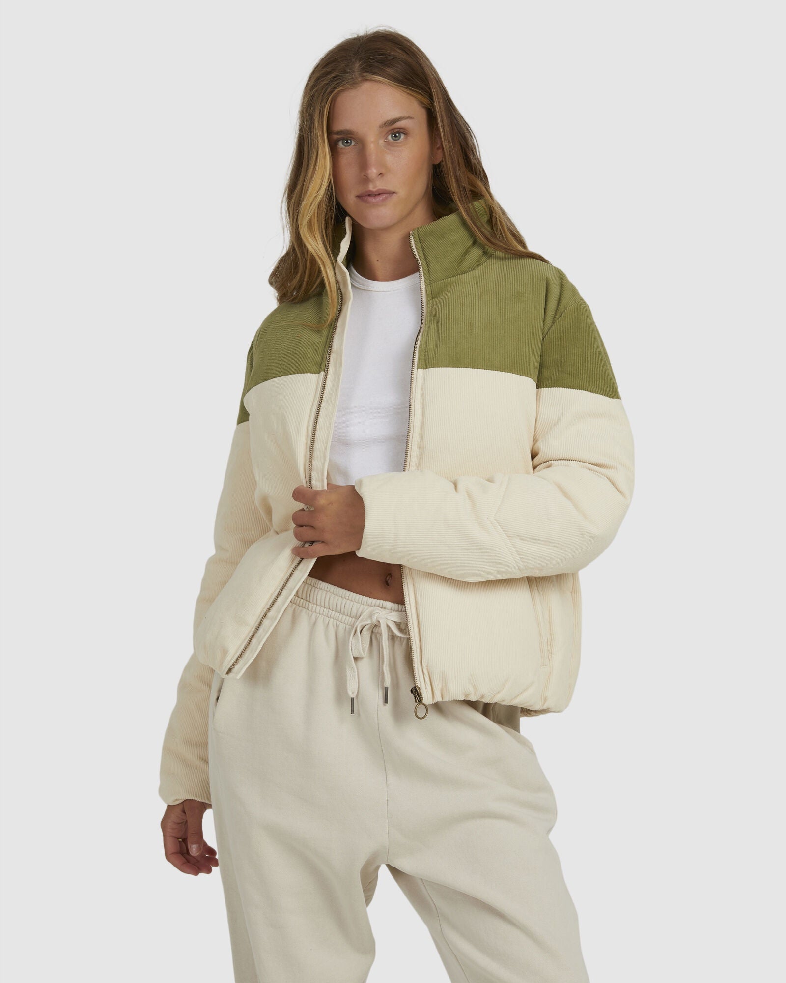 Lakeside Cord Puffer Jacket
