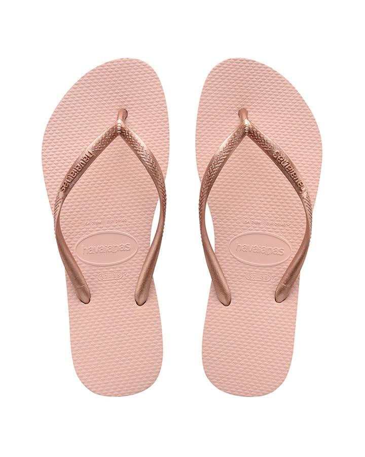 Slim Metallic Ballet Rose Thongs