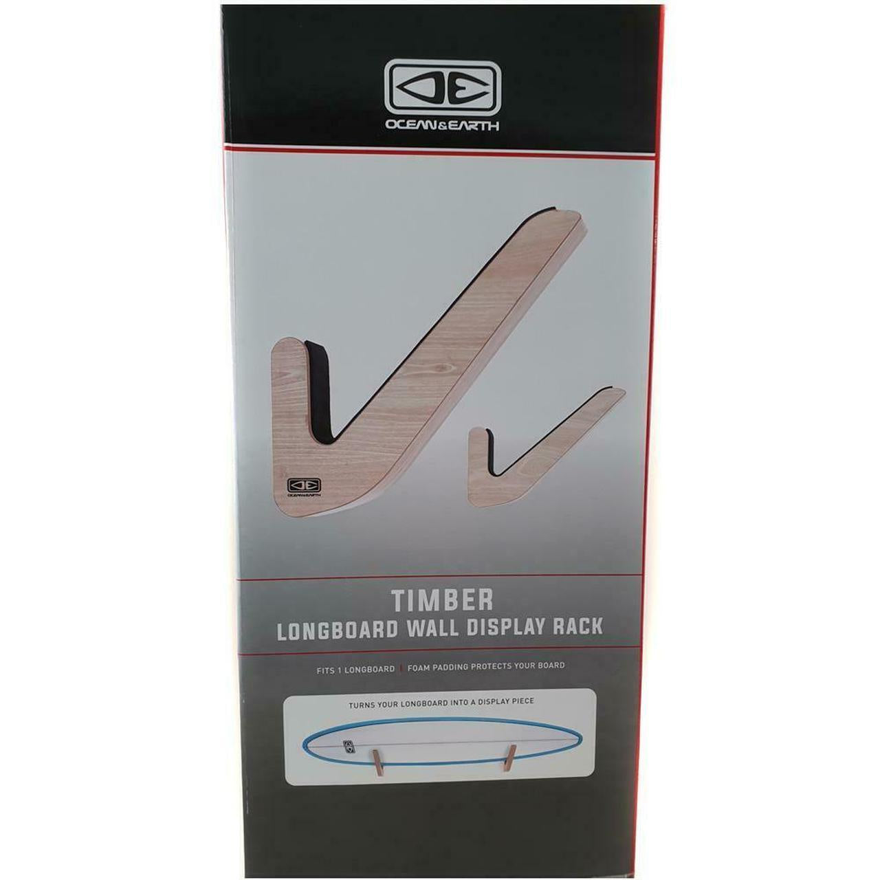 Longboard timber wall rack