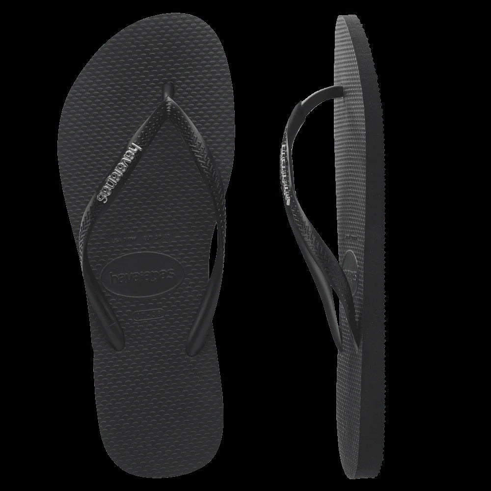 Slim Metal Logo Thongs