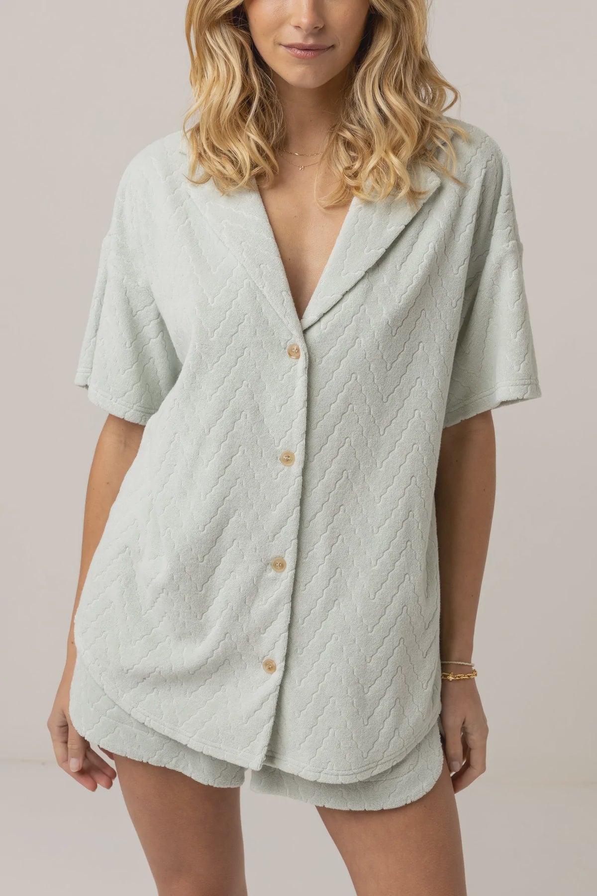 Geo Jacquard Terry Shirt